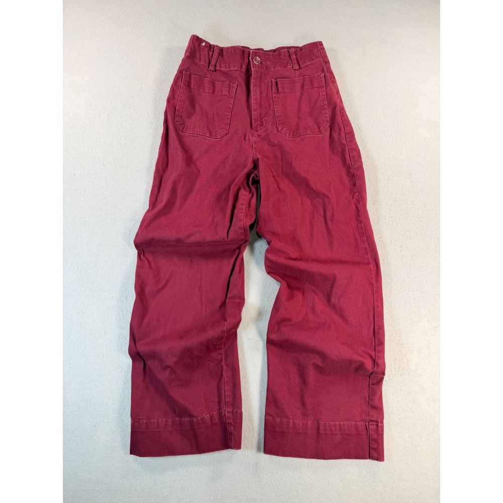 Y2K Bagatelle Collection Womens 6 Burgundy Red Wide Leg Utility Pocket Pants